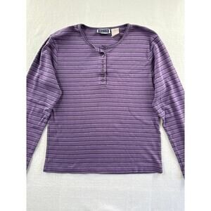 Women’s Erika & Co Purple Striped Long Sleeve Sz M